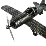 Maxbell Vintage Dual Wing Fighter Model Military Diecast Aeroplane Models Black