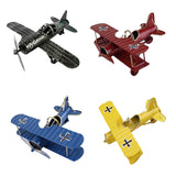 Maxbell Vintage Dual Wing Fighter Model Military Diecast Aeroplane Models Black