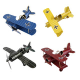 Maxbell Vintage Dual Wing Fighter Model Military Diecast Aeroplane Models Black