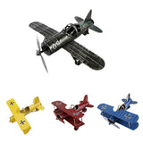 Maxbell Vintage Dual Wing Fighter Model Military Diecast Aeroplane Models Black