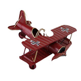 Maxbell Vintage Dual Wing Fighter Model Military Diecast Aeroplane Models Red
