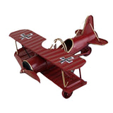 Maxbell Vintage Dual Wing Fighter Model Military Diecast Aeroplane Models Red