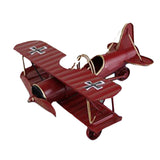 Maxbell Vintage Dual Wing Fighter Model Military Diecast Aeroplane Models Red