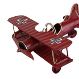 Maxbell Vintage Dual Wing Fighter Model Military Diecast Aeroplane Models Red