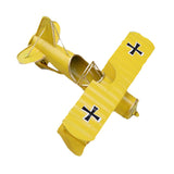 Maxbell Vintage Dual Wing Fighter Model Military Diecast Aeroplane Models Yellow