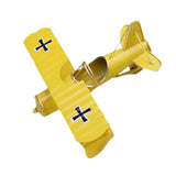 Maxbell Vintage Dual Wing Fighter Model Military Diecast Aeroplane Models Yellow