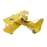 Maxbell Vintage Dual Wing Fighter Model Military Diecast Aeroplane Models Yellow
