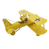 Maxbell Vintage Dual Wing Fighter Model Military Diecast Aeroplane Models Yellow