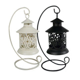 Hollow Iron Candlestick Candle Tealight Holder for Home Wedding Decor Black
