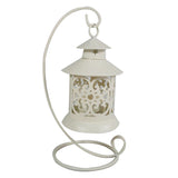 Maxbell Hollow Iron Candlestick Candle Tealight Holder for Home Wedding Decor White