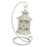 Maxbell Hollow Iron Candlestick Candle Tealight Holder for Home Wedding Decor White