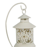 Maxbell Hollow Iron Candlestick Candle Tealight Holder for Home Wedding Decor White