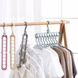 Maxbell 6pc Wardrobe Space Saver Clothes Closet Storage Hanger Organizer Light Blue