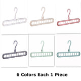Maxbell 6pc Wardrobe Space Saver Clothes Closet Storage Hanger Organizer Light Blue