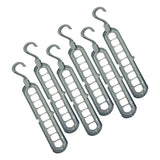 Maxbell 6pc Wardrobe Space Saver Clothes Closet Storage Hanger Organizer Light Blue