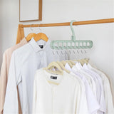 Maxbell 6pc Wardrobe Space Saver Clothes Closet Storage Hanger Organizer Light Blue