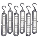 Maxbell 6pc Wardrobe Space Saver Clothes Closet Storage Hanger Organizer Gray