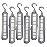 Maxbell 6pc Wardrobe Space Saver Clothes Closet Storage Hanger Organizer Gray