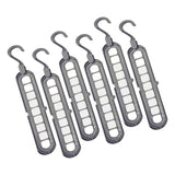 Maxbell 6pc Wardrobe Space Saver Clothes Closet Storage Hanger Organizer Gray