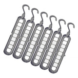 Maxbell 6pc Wardrobe Space Saver Clothes Closet Storage Hanger Organizer Gray