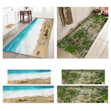 Maxbell Rustic Runner Rug Floor Mat Modern Home Strip Rug Rainbow(40x120cm) Green 40x120cm