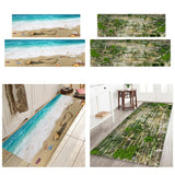 Maxbell Rustic Runner Rug Floor Mat Modern Home Strip Rug Rainbow(40x120cm) Green 40x120cm