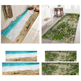 Maxbell Rustic Runner Rug Floor Mat Modern Home Strip Rug Rainbow(40x120cm) Green 40x120cm