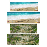 Maxbell Rustic Runner Rug Floor Mat Modern Home Strip Rug Rainbow(40x120cm) Green 40x120cm