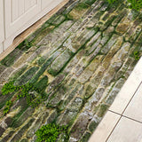 Maxbell Rustic Runner Rug Floor Mat Modern Home Strip Rug Rainbow(40x120cm) Green 60x180cm