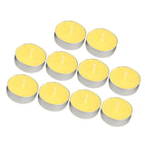 10pcs Smokeless Round Tealight Candles for Birthday Party 3.5x1cm Yellow