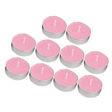 10pcs Smokeless Round Tealight Candles for Birthday Party 3.5x1cm Pink