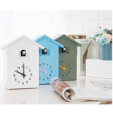 Cuckoo Telling Time Silent 2-arm Sweeping Wall Clock Bedside Clock White