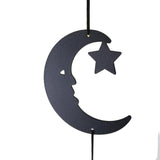 Maxbell Modern Simple Pendant Iron Wind Chimes Home Decor Hanging Ornament Moon