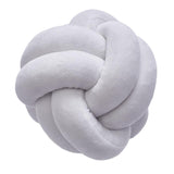 Soft Plush Knot Cushion Sofa Throw Pillow for Living Room White