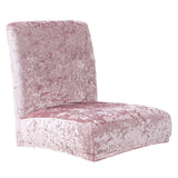 Short Low Back Chair Cover Dining Room Bar Stool Slipcovers Light Pink