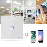 Maxbell Smart Wifi Wall Switch 1/2/3 Gang RF/Voice/APP/Touch Control EU 1 Gang