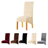 velvet fabric XL Size Chair Cover Big size long back seat Chair Cover Beige