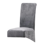 velvet fabric XL Size Chair Cover Big size long back seat Chair Cover Gray