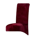 velvet fabric XL Size Chair Cover Big size long back seat Chair Cover Red