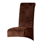 velvet fabric XL Size Chair Cover Big size long back seat Chair Cover Brown