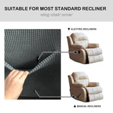 1pc Elastic Recliner Sofa Cover Non Slip Soft Armchair Slipcover Gray