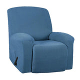 1pc Elastic Recliner Sofa Cover Non Slip Soft Armchair Slipcover Blue