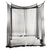 4 Corner Post Bed Canopy Mosquito Net Bedroom Hanging Bed Valance Black