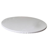 Waterproof Non-slip Round Fitted Tablecloth Table Cover Cloth 120cm White