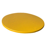 Waterproof Non-slip Round Fitted Tablecloth Table Cover Cloth 120cm Yellow