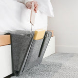 Sofa Desk Bedside Organizer Pocket Armrest Storage Caddy Bag Light Gray