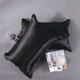 100% Mulberrry Silk Pillowcase King - Size 19x29 - Pillow Case Black"