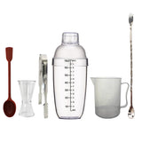 Maxbell  Cocktail set Shaker Mix PC Clear Drinks Ice Tong Martini Mixer Spoon 700cc