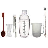 Maxbell  Cocktail set Shaker Mix PC Clear Drinks Ice Tong Martini Mixer Spoon 500cc