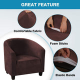 Solid Color Sofa Cover Tub Chair Cover Anti-Skid Couch Slipcover coffee